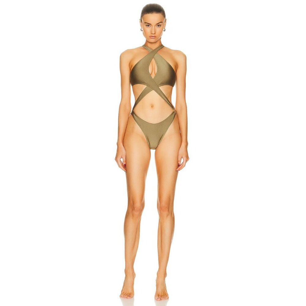 Bananhot Kaia One Piece Swimsuit in Olive Green
